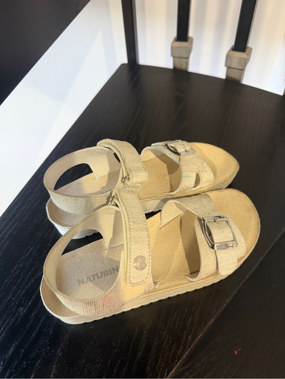 Girls Platinum Adjustable Buckle Sandals